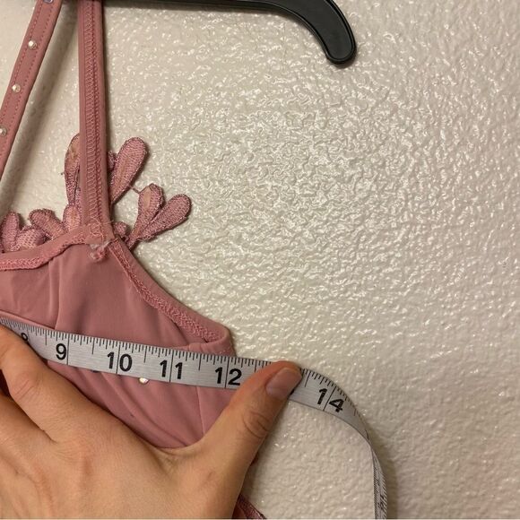 Glamour solo dance costume pink mauve lyrical rhinestone chiffon dress LC child - Picture 5 of 8